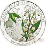 Benin LILY OF THE VALLEY series FAMOUS PLANTS 100 Francs Copper-Nickel Silver plated coin Lily Scented 2011 Proof 